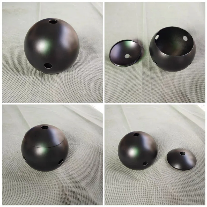 80mm 120mm black white iron round ball with cap and 10mm hole decorative creative spider DIY lighting accessories