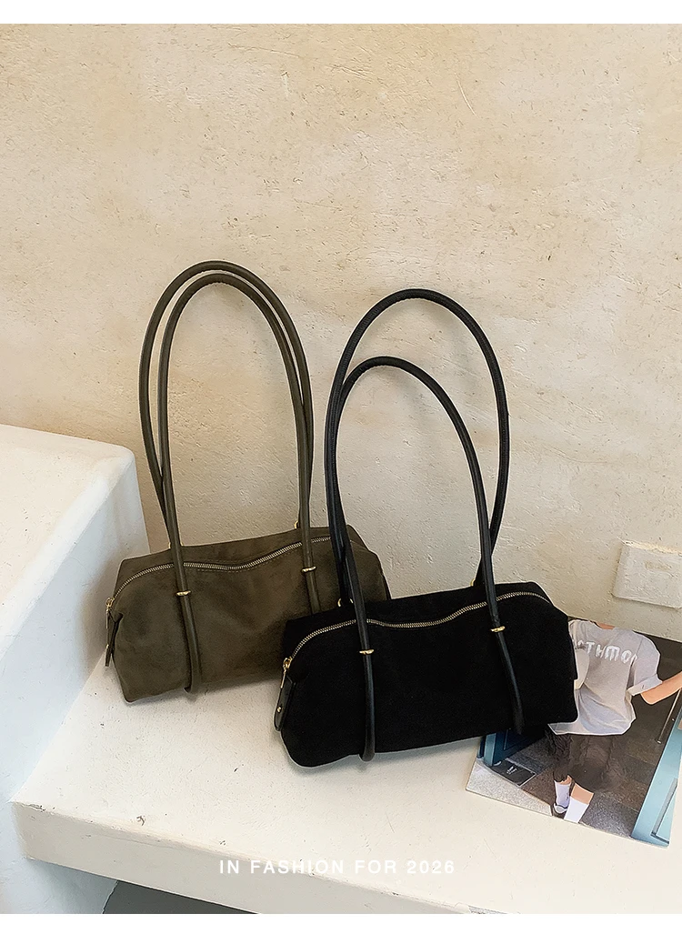 Bolso de Hombro Retro Estilo Francés para Mujer, Nuevo Modelo 2026, Ligero, de Lujo, Pequeño, de Alta Gama, Tipo Bowling