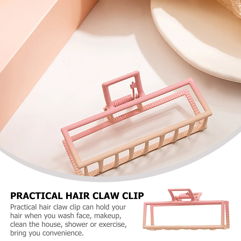 مشبك شعر وردي للنساء، مشبك مخلب معدني لطيف، إكسسوار شعر مريح وخفيف الوزن لتنظيف غسل الوجه والمكياج