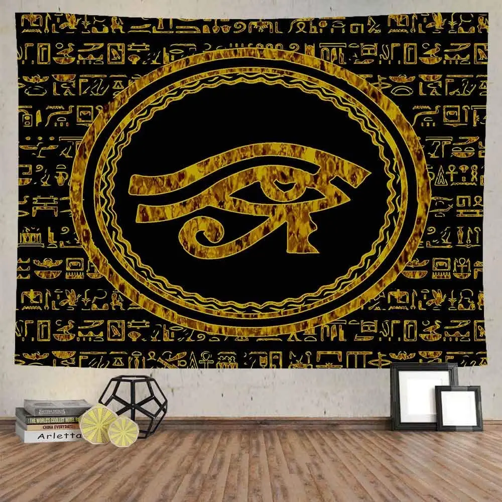 Ancient Egyptian Religion Historical Horus Eye Mythology Culture Pharaohs Characters Tapestry Hieroglyphic For Bedroom Decor