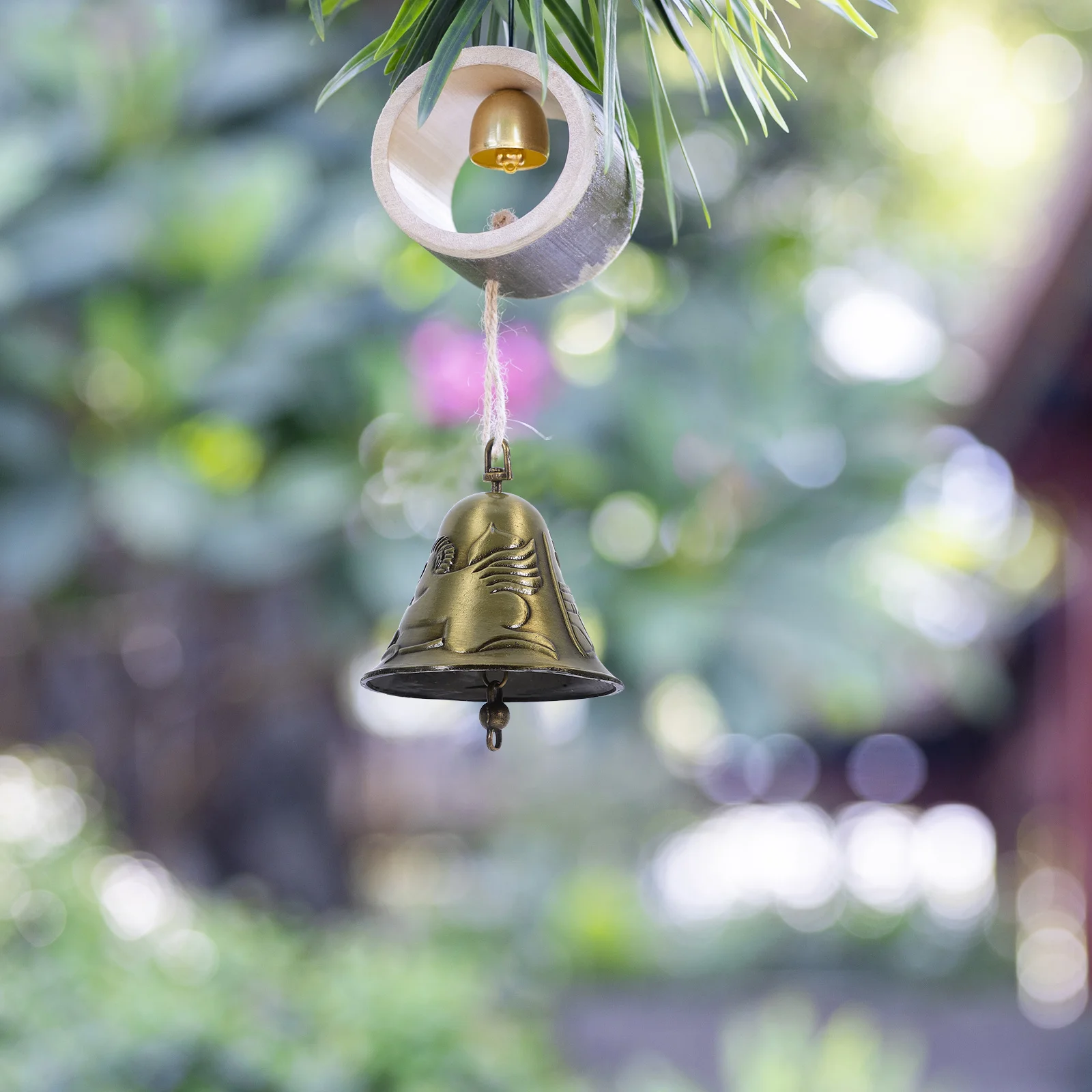 

2pcs Feng Shui Wind Chimes: Vintage Hanging Bells For Door Garden Patio Decor Blessing Luck Metal Wind Chimes