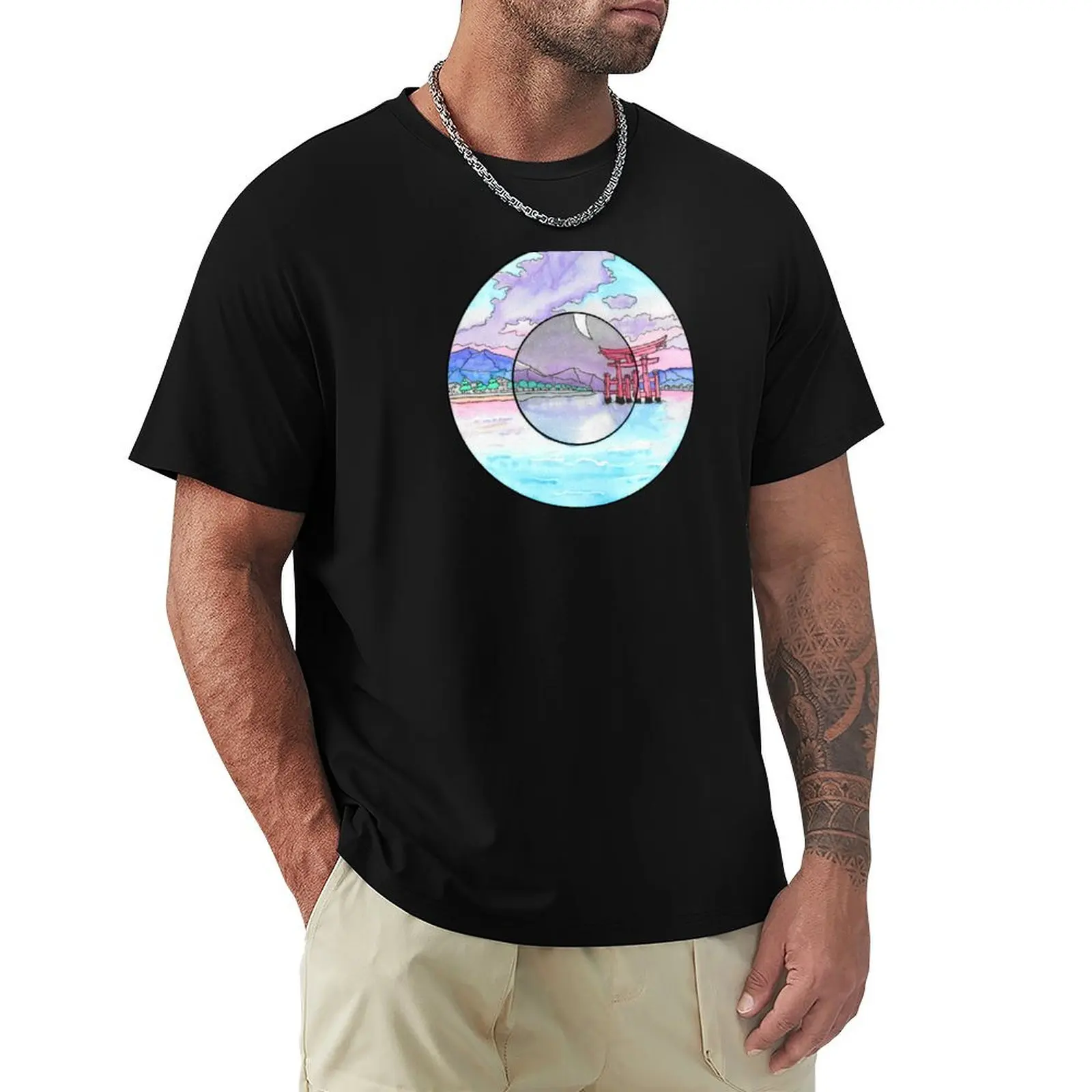 Day & Night #6 - Miyajima Torii Gate T-Shirt funny t shirts cotton T-Shirt