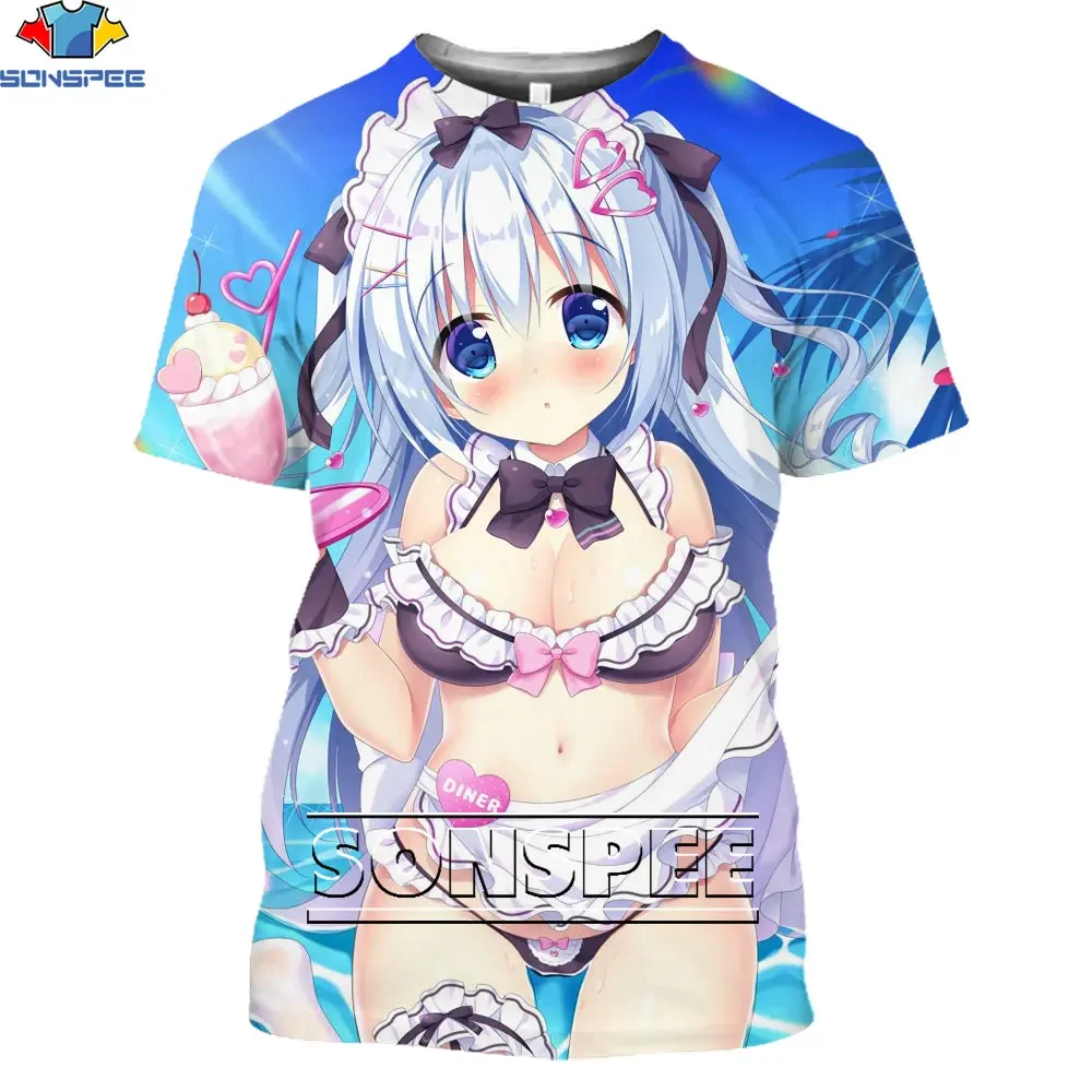 Summer 2024 New Hot SONSPEE Anime 3D Printed Harajuku Short Sleeve T-shirt for Men and Women Plus-size Fashion Top