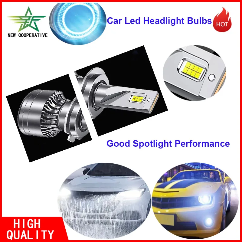 Lámpara LED Canbus HQ, 2 Piezas, Faros Delanteros LED para Auto, 12V 30W, H7/H4/H1 9005/HB3/H10 9006/HB4 9007/HB5 9004/HB1, Bombillas para Faros Delanteros de Auto