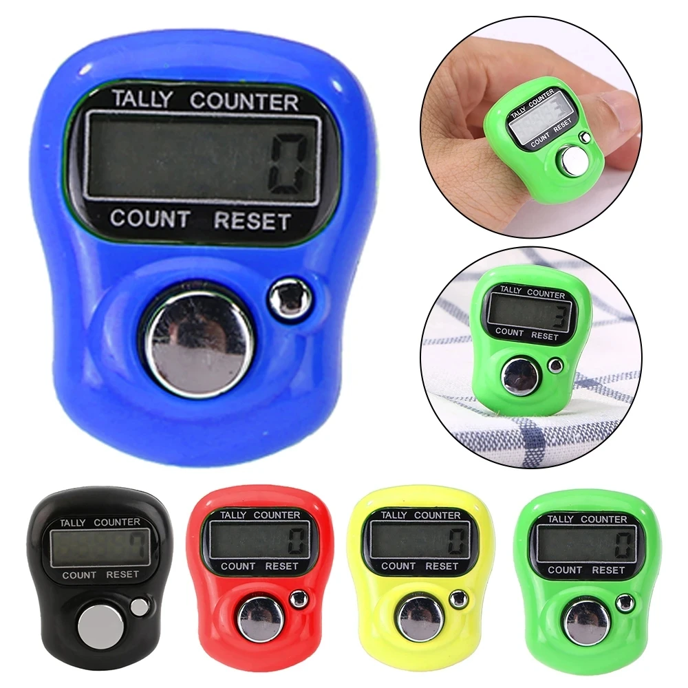 Mini Stitch Marker and Row Finger Counter LCD Electronic Digital Counter Range 0-99999 Hand Held Knitting Row Counter Clicker