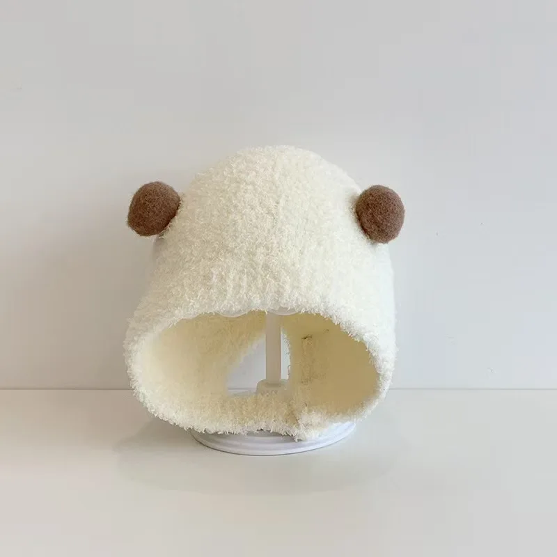 2025 الاتجاه الجديد الخريف والشتاء الطفل قبعة حماية الأذن القطن الخالص الطفل بيني لطيف الدفء بلون قبعة #2