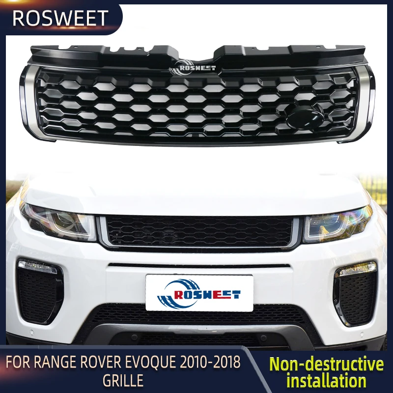 

Front Bumper ABS Grille For Land Rover Range Rover Evoque Dynamic/Prestige L538 2010 2011 2012-2018 Racing Grill Car Accessories