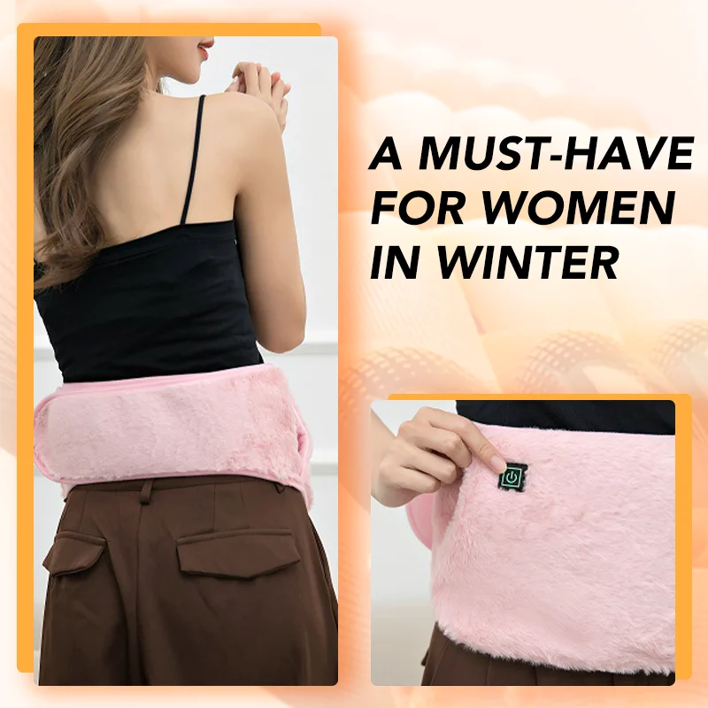 الرحم الاحترار حزام الإناث لوحة التدفئة الحيض الخصر دفئا الباردة حماية الكهربائية USB شحن الجرافين ساخنة اليد الاحترار