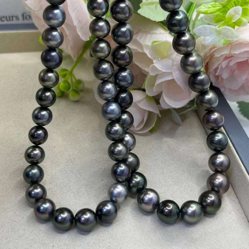 Elegant Natural 11-12mm Black Sea Pearl Necklace Free Shipping for Women Girls Birthday /Wedding Pearl Jewelry