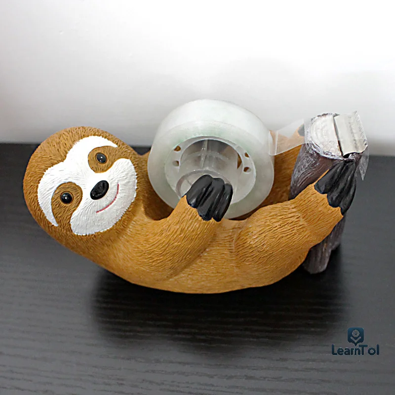 

Tape Dispenser Sloth Tape Holder Paper Roll Holder Tape Dispenser Clamp Wrap Buddies Tabletop Wrap Modern Gadgets