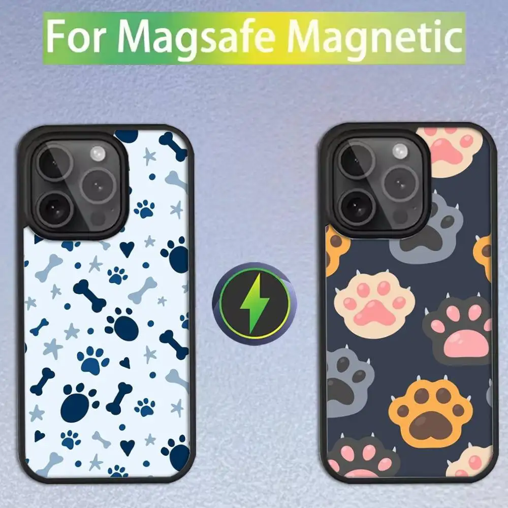 

Dog Paw Phone Case For iPhone 16,15,14,13,12,11,Pro,Max,Plus,Mini,SE Magsafe Magnetic Wireless Charging