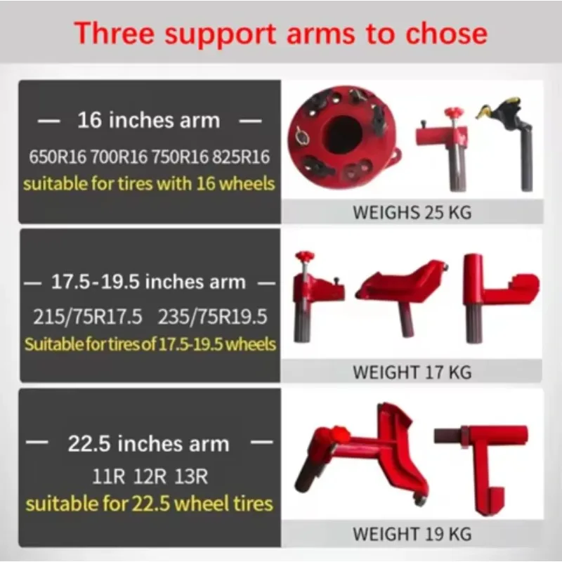 

Portable Three Cylinder Truck Tire Changer For Rim 10-22.5 Inches Tire Remover Machine