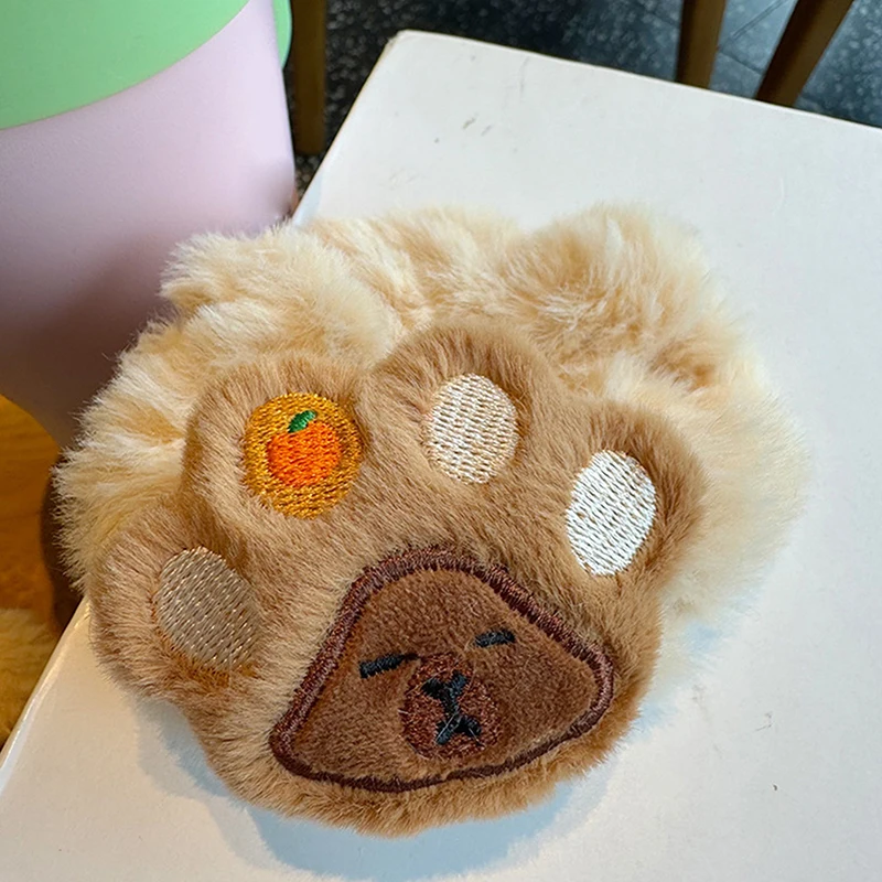 Cartoon Cute Capybara Plush Hair Rin Kawaii Animal Elastic Rubber Bands Large Intestine Hair Rope For Women Hair Accessories image 3