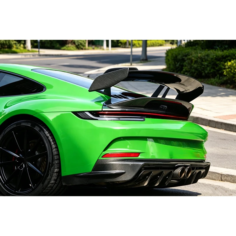 High Quality Dry Carbon Fiber Rear Spoiler Wing Exterior Modification Accessories 992 2020‑2023