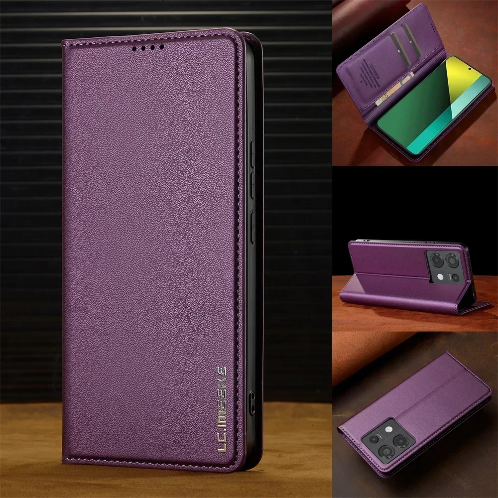 

Кожаный флип-чехол-кошелек с подставкой для карт для Xiaomi Redmi Note 14 Pro + Plus 11S 12S13 12 Pro 4G