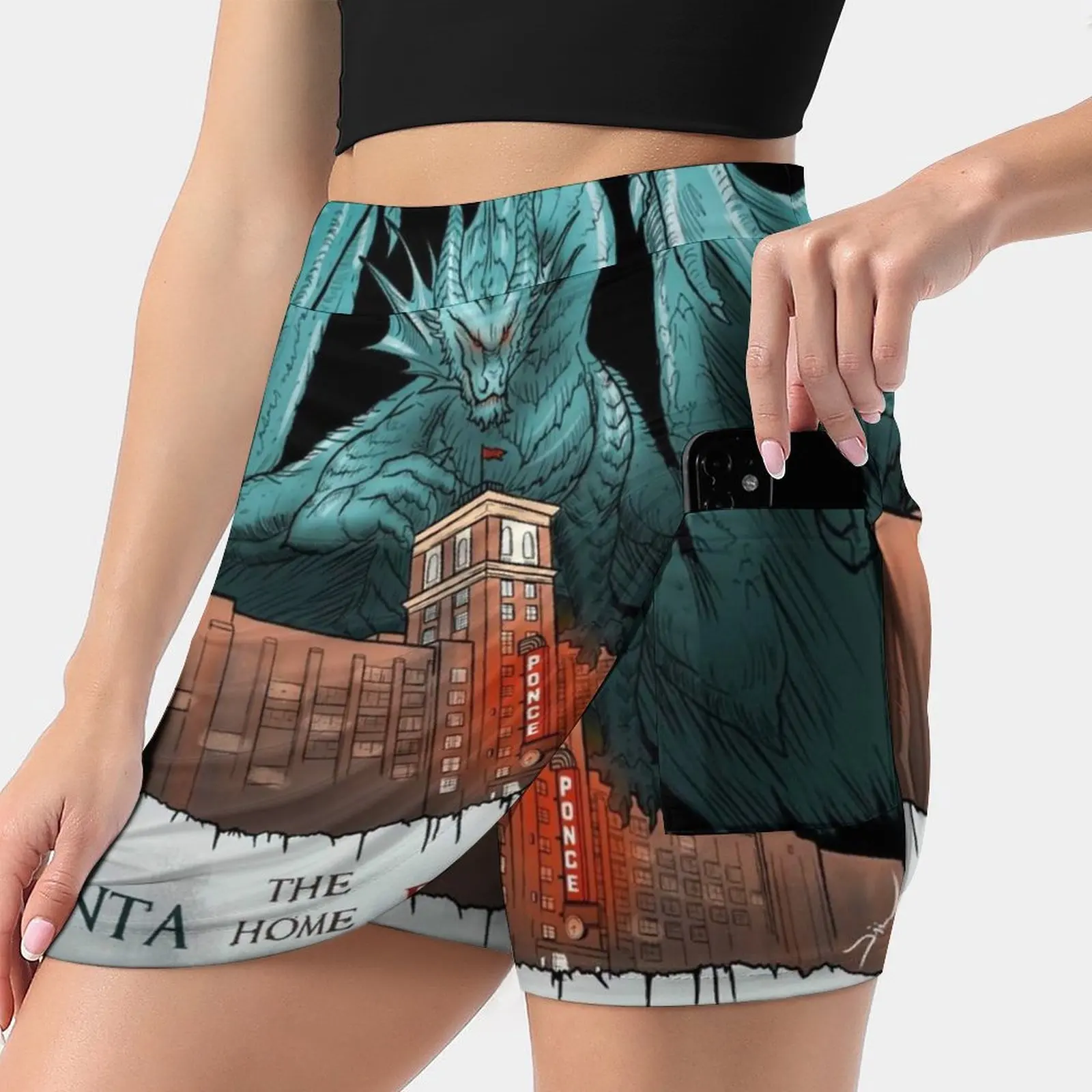 Atlanta Dragoncon I Damenrock Sport Skort Rock mit Tasche Mode koreanischen Stil Rock 4Xl Röcke Dragoncon Dragoncon 2021