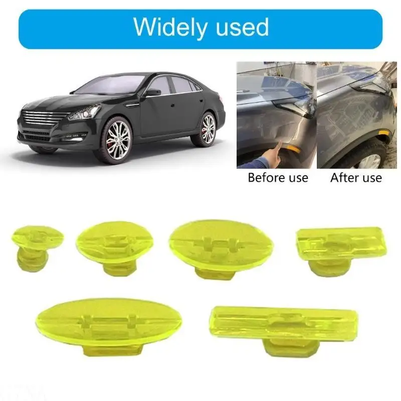 

G7NA 6pcs Clear Car Dent Repair Tabs Auto Dent Puller Tabs set for Quick & Easy Body Restoration without Professional Skill