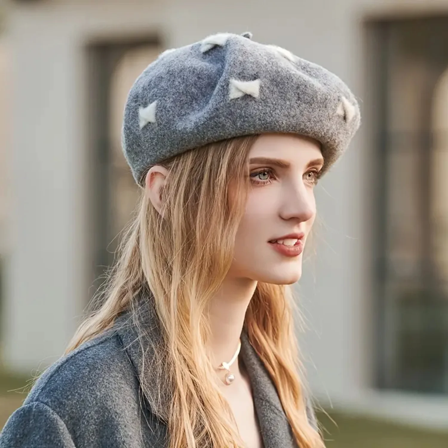 Fashion Bow Beret - Warm and Fuzzy Woolen Hat | Funky and Lovely French Style Beret