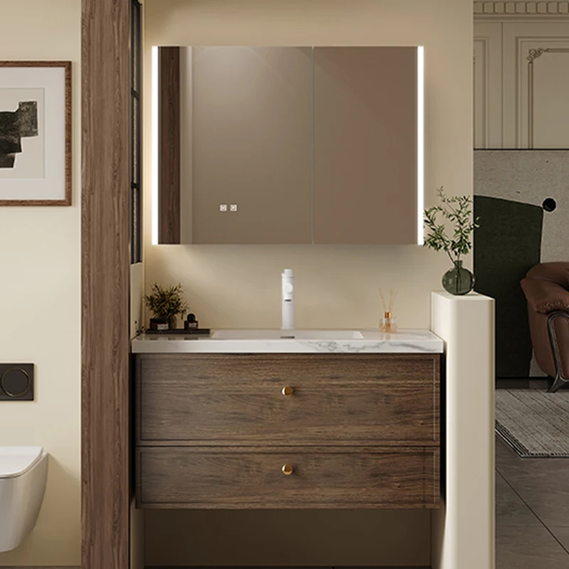 

China Living Room Bathroom Cabinet Mirror Partitions Perfume Storage Sink Bathroom Cabinet Paper Modern Gabinete Home Furniture