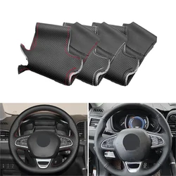 For Renault Megane 4 Kadjar Koleos Talisman Scenic 2016 2017 Car Steering Wheel Cover Perforated Leather Interior Accessories