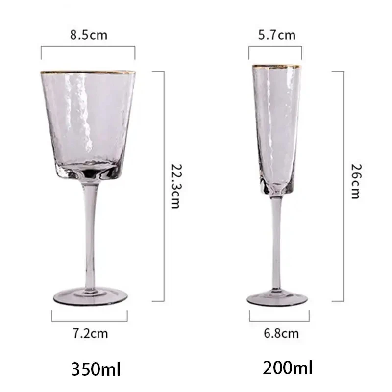 Nordic Phnom Penh Hammer Wine Glas Red Wine Champagne Goblet Glasses Home Bar Party Drinkware Wedding Holiday Gifts