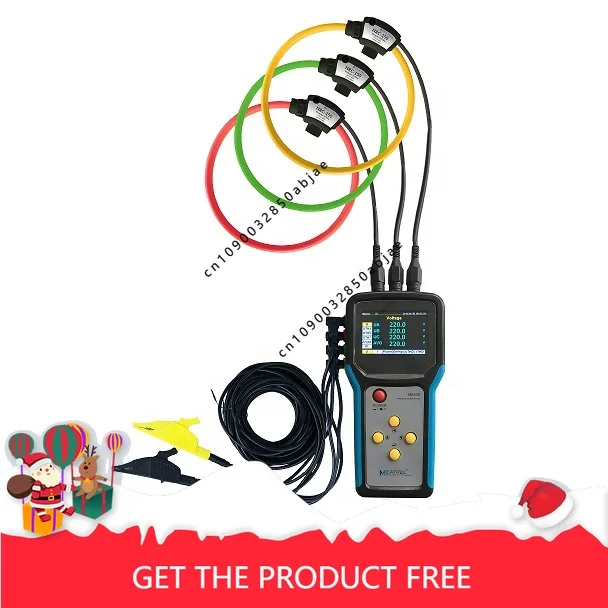 Mi550 Power Analyzer Multi-bahasa Ethernet Power Quality Meter Recorder Sensor Arus TRC-36 Konektor BNC