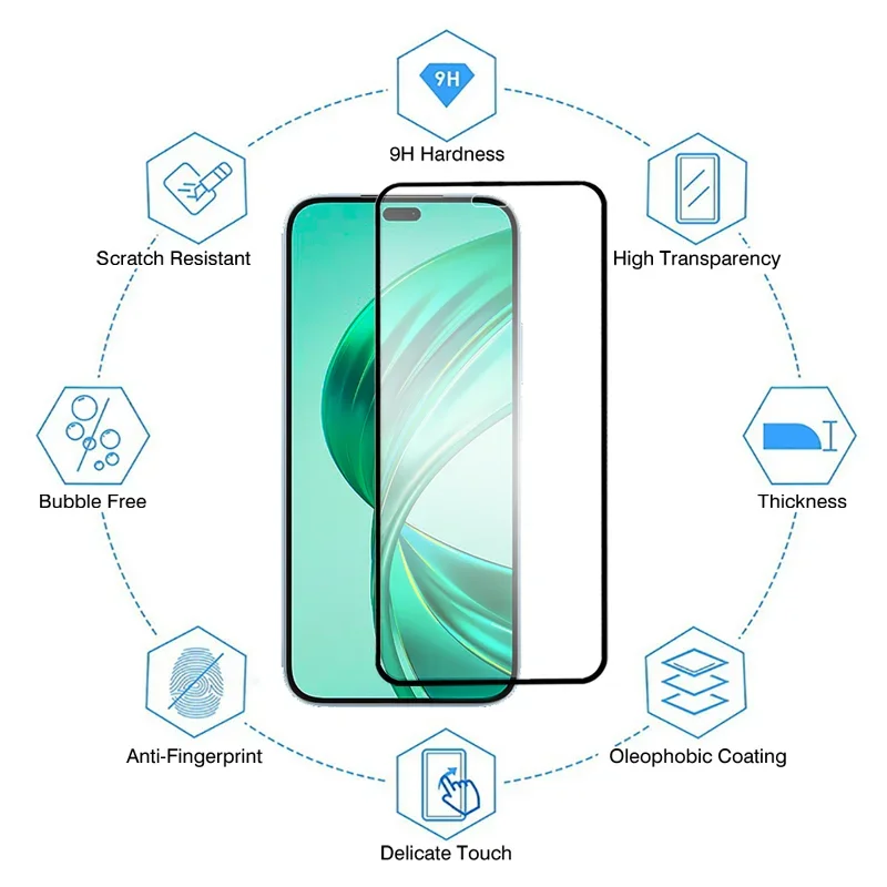 4 шт., защитная пленка для экрана с полным покрытием для Honor X8B X8A X9A X7A X7 X8 X7B, закаленное стекло для Honor 200 90 Lite 50 SE 20 Magic 7 Glass