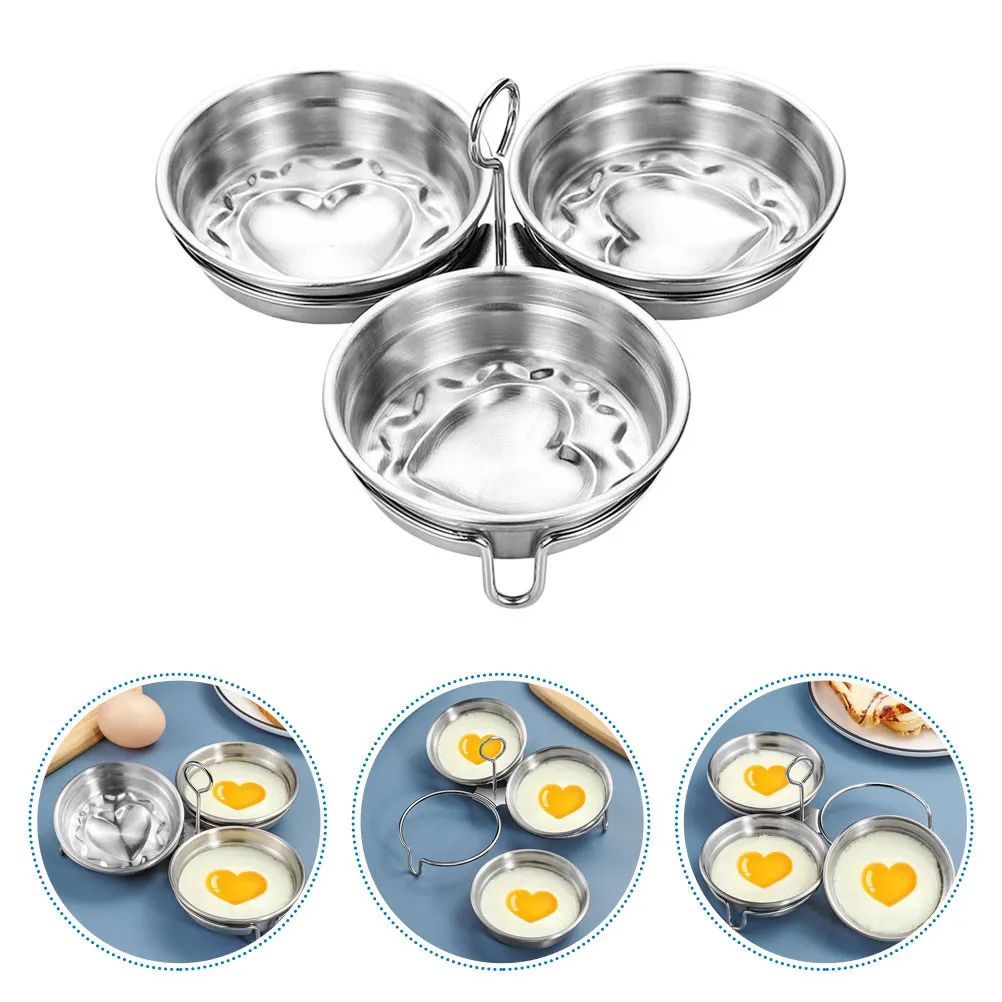

1Pcs Heart-Shaped Stainless Steel Steaming Bowl for Eggs Rice Buns Custard Soup Professional Kitchen Steamed Egg Mold Household