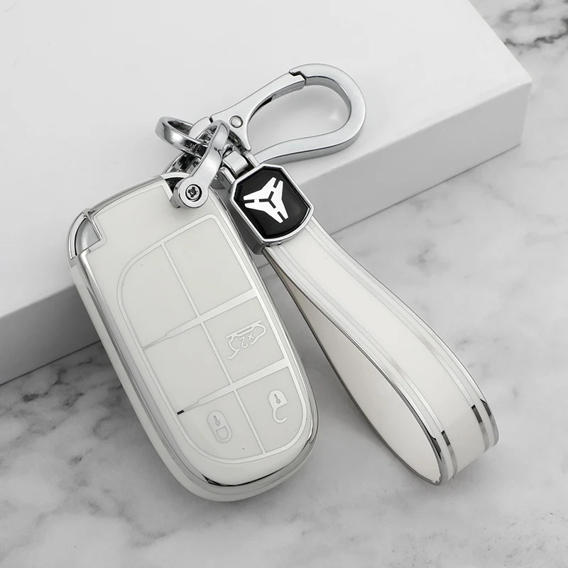TPU Car Remote Key Cover Case Shell For Jeep Commander Grand WK2 KL BU MP For Dodge Chrysler 200 300C Protection Accessories