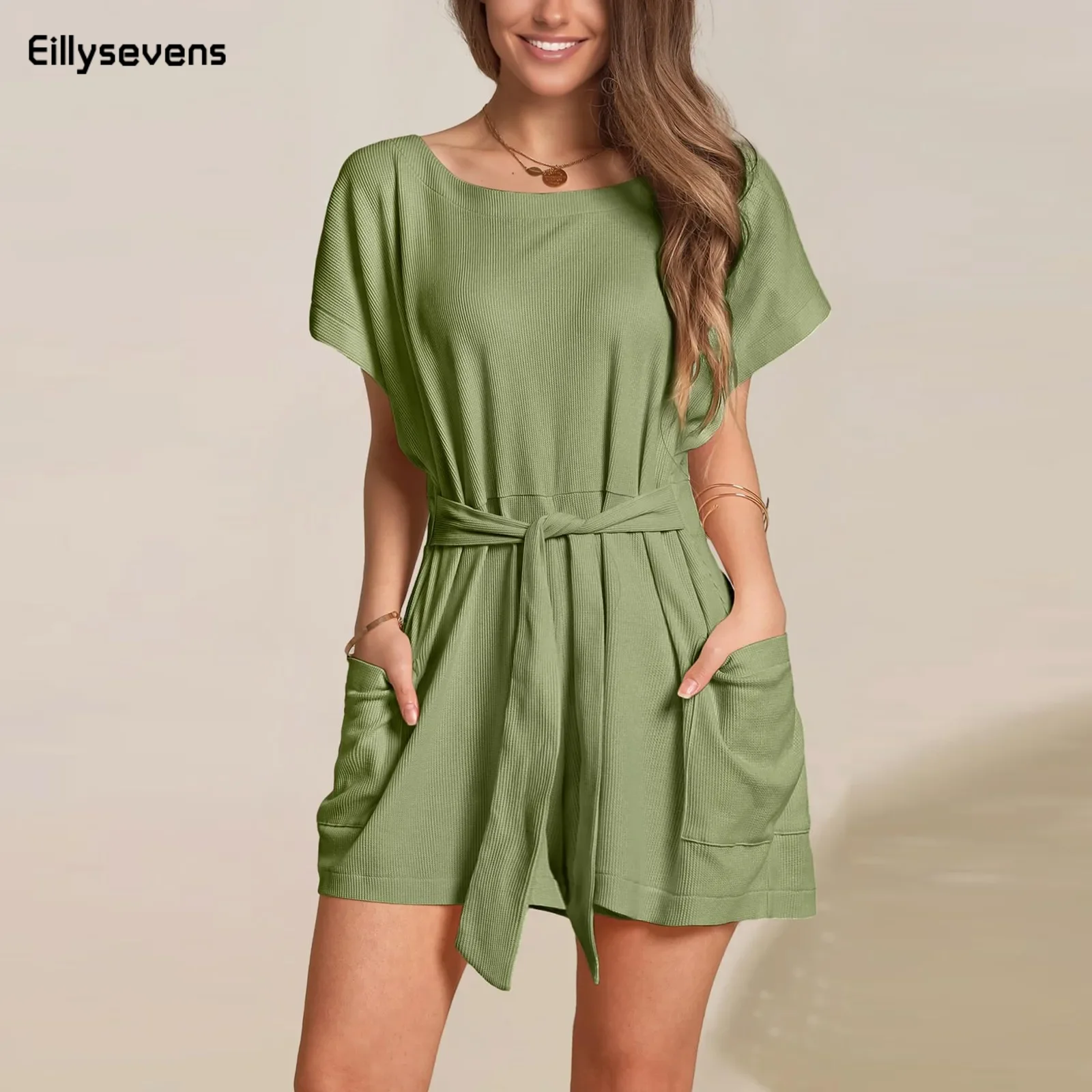 

Women'S Rompers Casual High Waisted Wide Leg Shorts Korean Fashion Jumpsuits Streetwear Female Clothing Summer New 2024