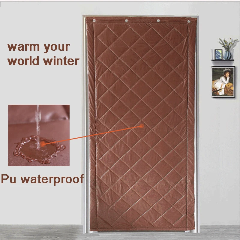 PUDoor Curtain Thickened Cold Resistant Waterproof Windproof and Warm Partition Curtain Easy To Install Winter Warm Door Curtain