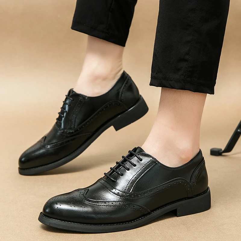 كتلة كبيرة نحت تنفس اللون منعت الخريف الأعمال عارضة ضوء الفاخرة تنوعا مصفف شعر رسمي الأحذية العصرية #6