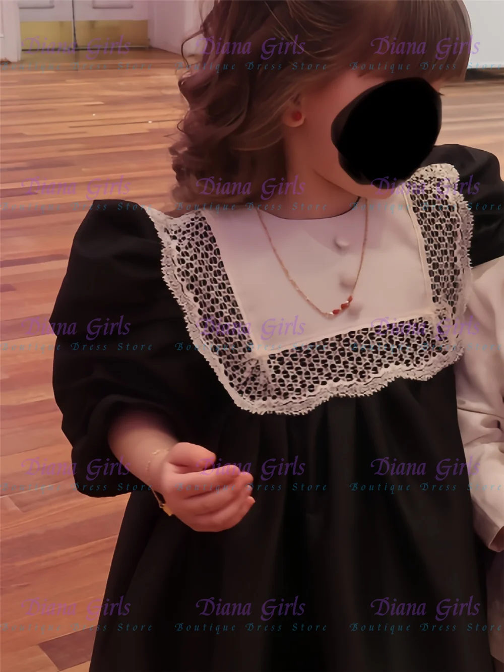 New 2026 Elegant Black Flower Girl Dress Satin Fluffy Exquisite Pleated Design For Kids Birthday Party Evening Ball Gowns