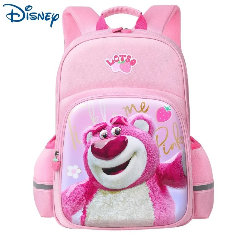 Mochila Disney Lotso y bolso de hombro individual para niños y niñas, impermeable, ligero, duradero, soporte ergonómico
