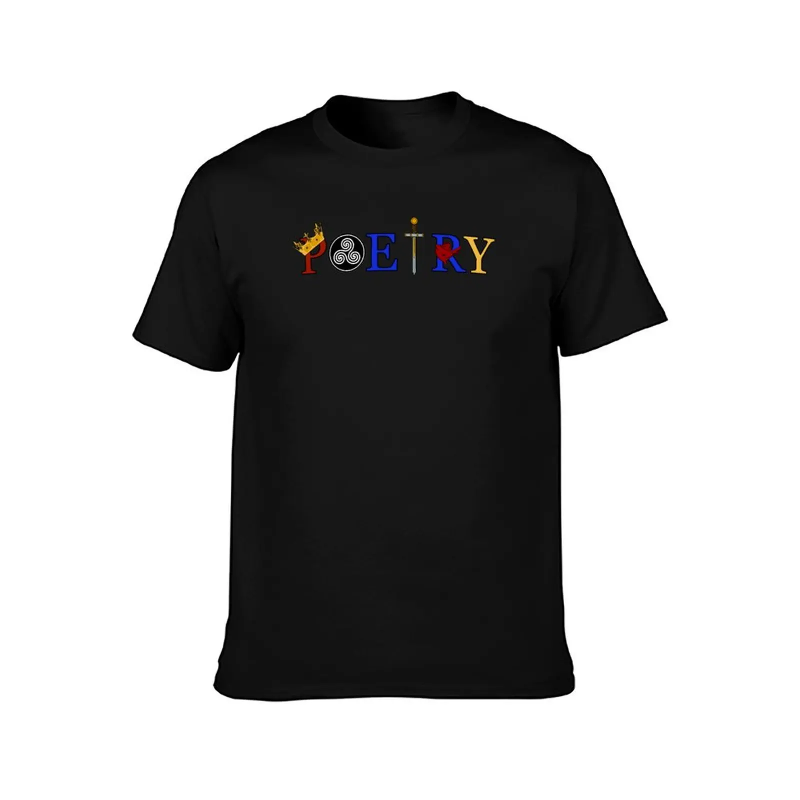 Merlin and Arthur - Poetry V.2 T-Shirt Large Size Short Sleeve T-Shirt