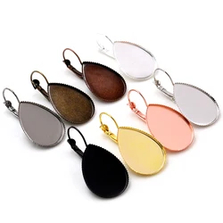 18x25mm 10x14mm 13x18mm 10pcs 8 Colors plated French Lever Back Earrings Blank/Base,Fit Drop glass cabochons;Earring bezels