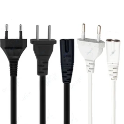 US EU Power Cable Cord IEC C7 2pin AC Extension Cable For Dell Laptop Charger Canon Epson Printer Radio Speaker PS4 XBOX LG Sony