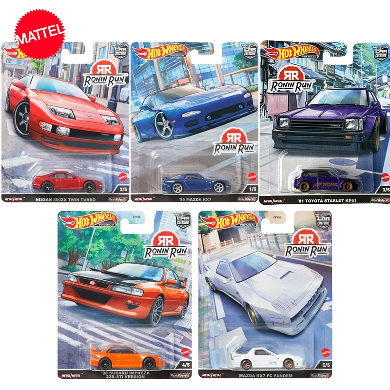 Original Hot Wheels Car 1/64 Diecast Ronin Run Mazda RX7 FC Pandem Nissan Toyota Toys for Boys Model Collection Birthday Gift