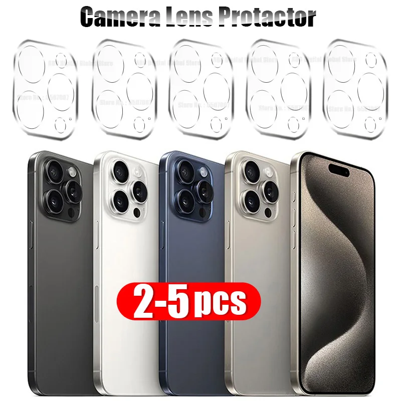 2-5 Stück Kamera objektivs chutz für iPhone 15 14 13 12 11 Pro Max Kamera objektiv glas für iPhone 14 15 plus 13 12 Mini