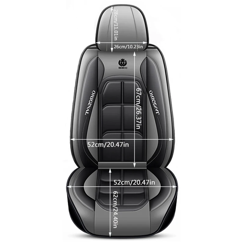 1pc All Inclusive Full Leather Car Seat Cushion Universal Knit Seat Cover All Season