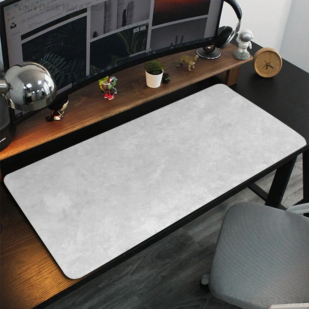 Large Gaming Mouse Pad Grey Texture Pattern New Mousepad Computer Office Game Table Mat . 90x40 Rubber Anti-slip Keyboard Pads
