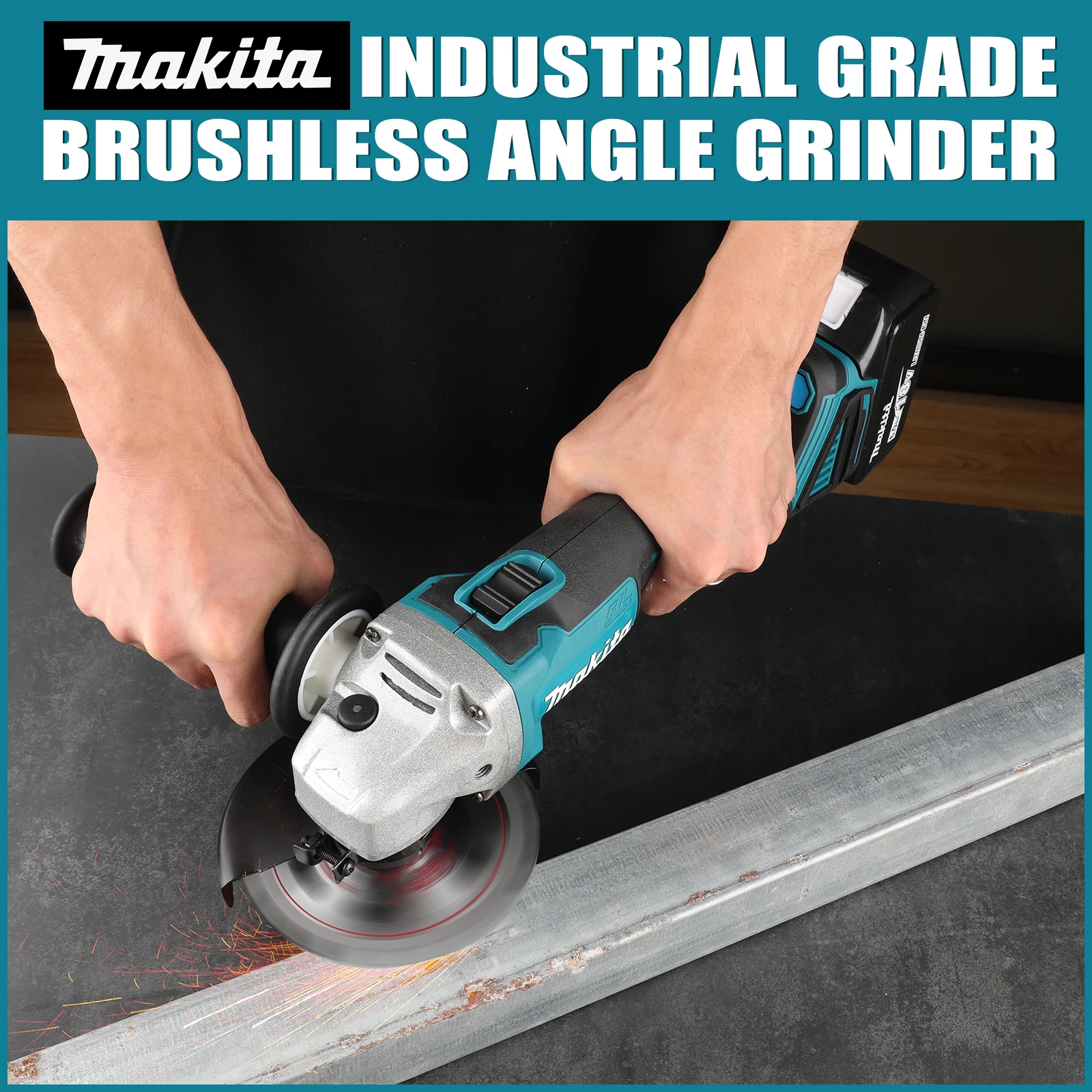 

Makita DGA404 18V Brushless Angle Grinder, 125mm Cordless Lithium Electric Cutting and Polishing Machine Rechargeable