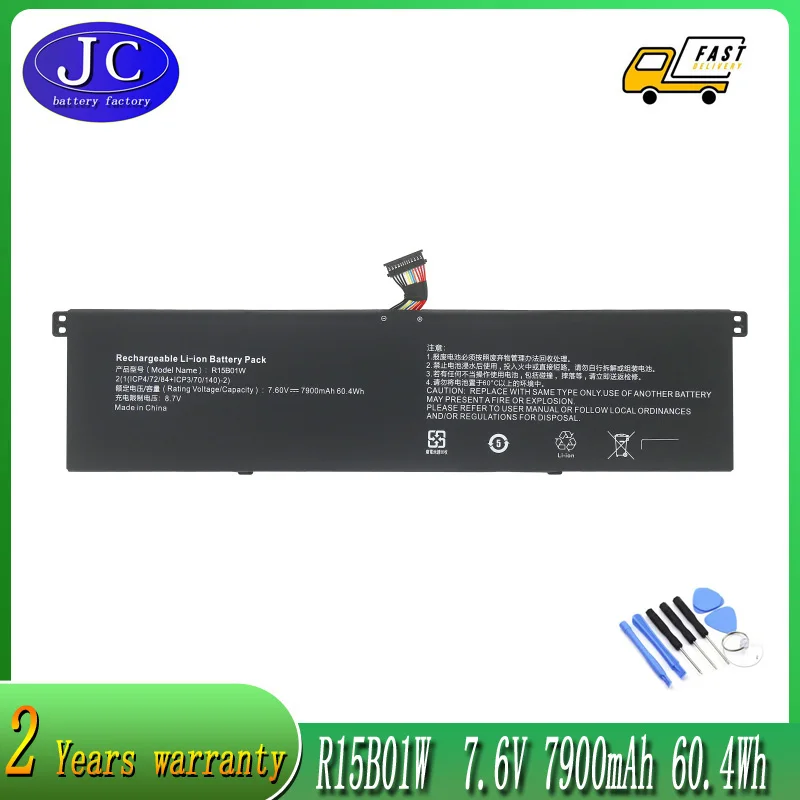 JCLJF R15B01W 7.6V 7900mAh 60.04Wh Laptop Battery For Xiaomi Pro i5 15.6