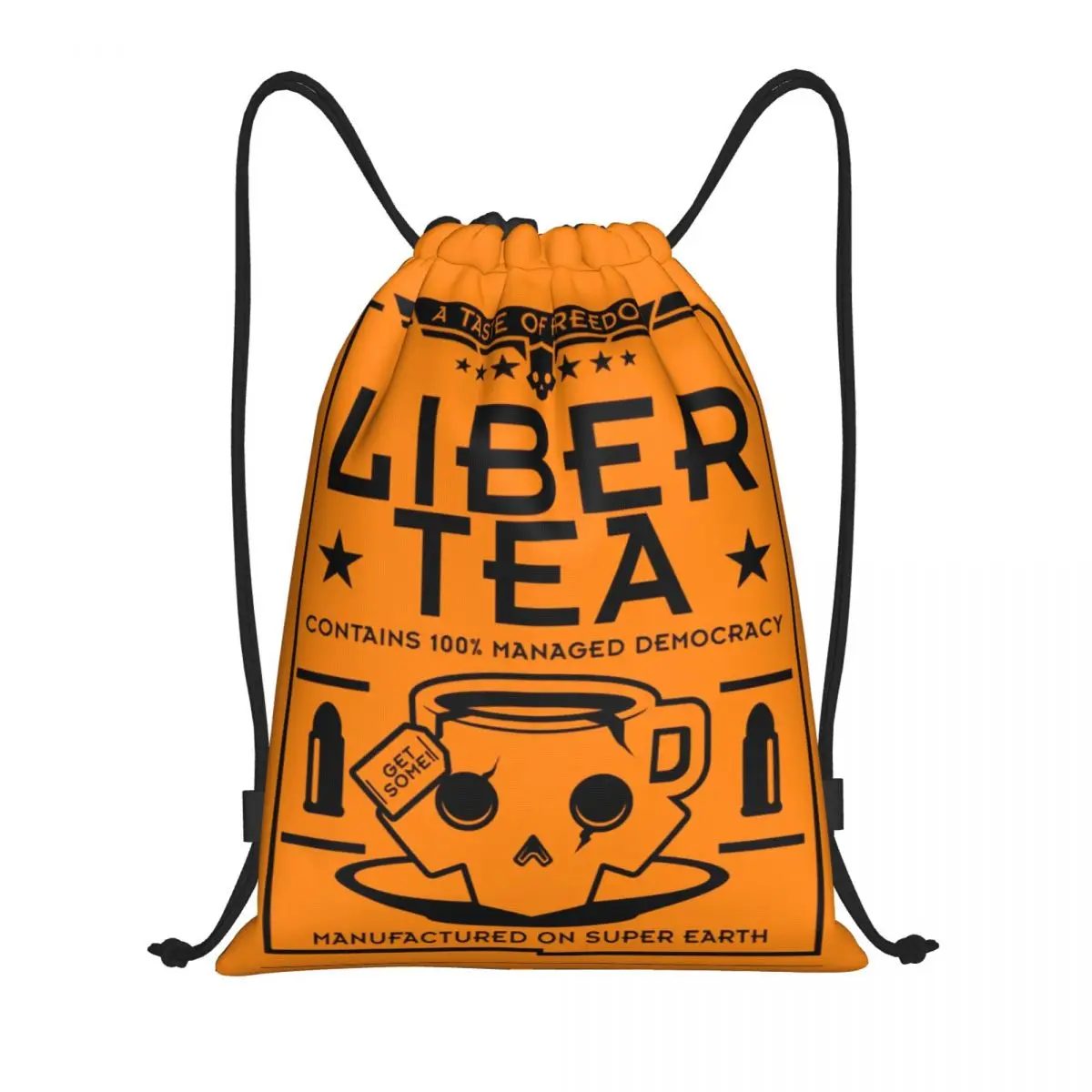 Custom Shooting Games Helldiverss Drawstring Bags for Shopping Yoga Backpacks Men Women Sports Gym Sackpack