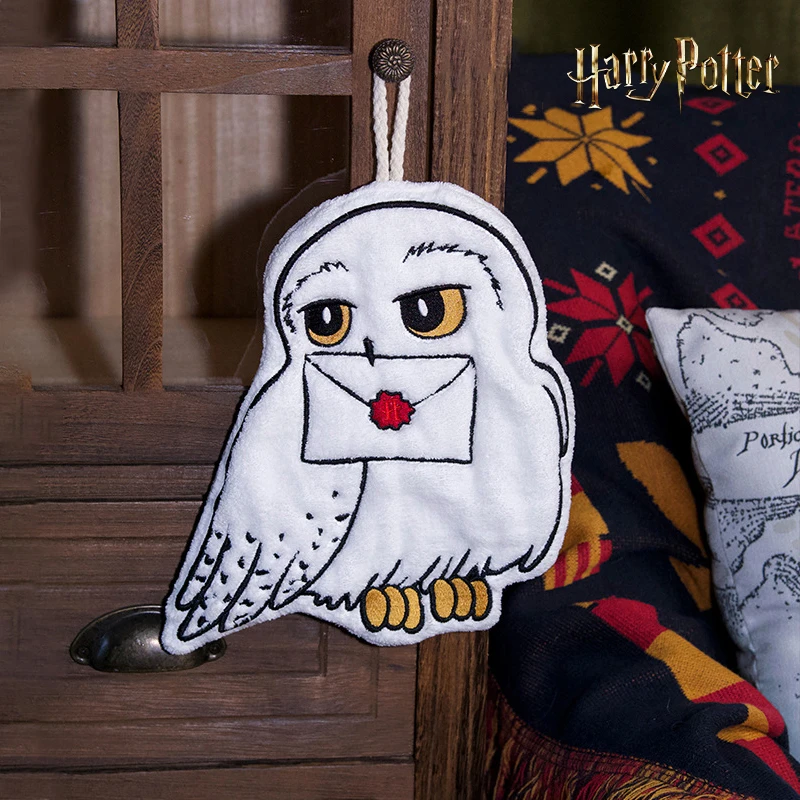 Genuine Miniso Harry Potter Series Hedwig Hand Wipes Bathroom Kitchen Wipe Hands Absorb Water Cute Ornament Girl Gift