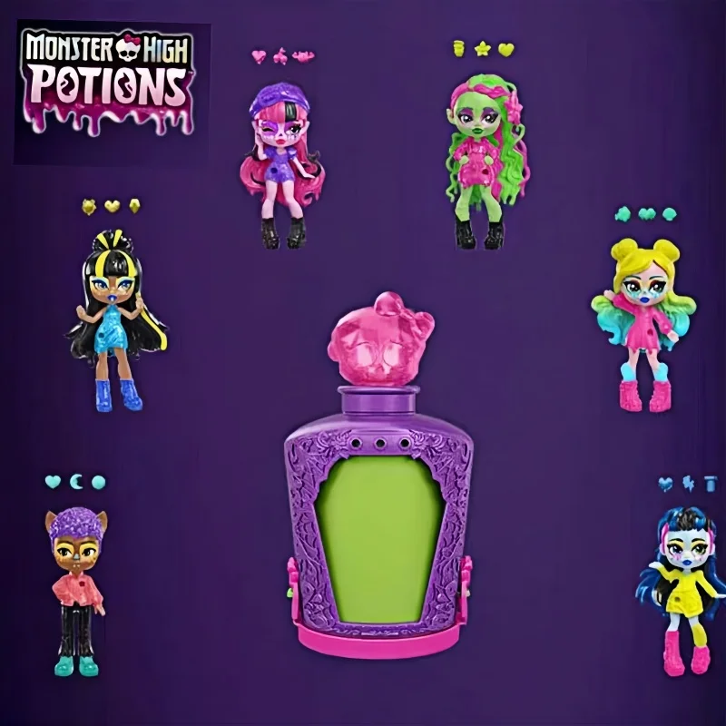 Botella de poción mágica Monster High Original, caja ciega, muñecas para niñas, caja misteriosa de revelación sorpresa, juguetes para niñas, regalos en Stock