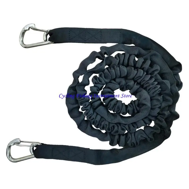G92F Covered Elastic Dock Line with Two Clip for Water Gears Securing