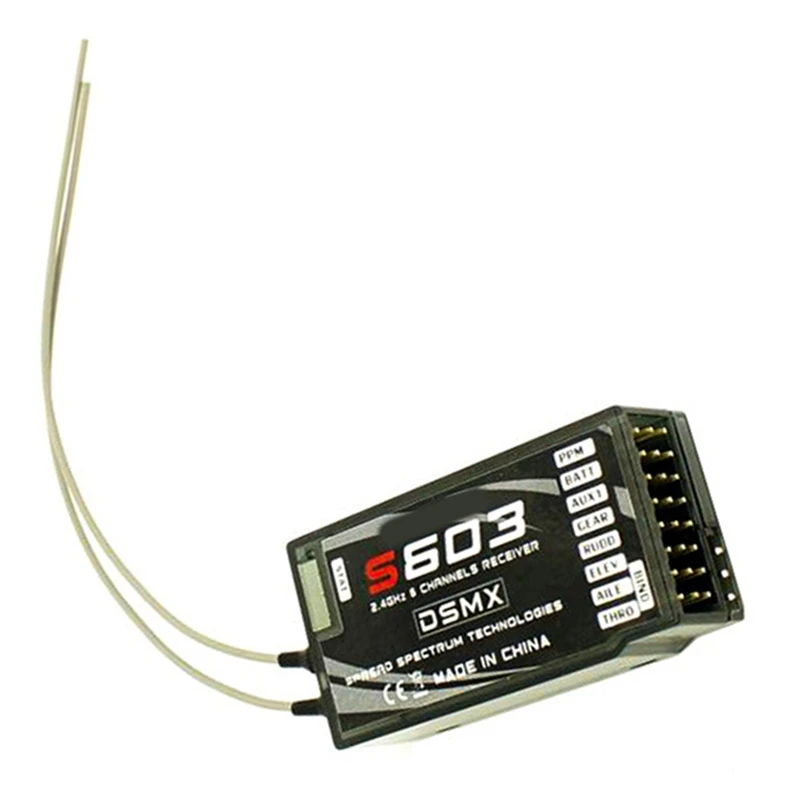 2.4GHz 6 Channel MKron DSM2 S603 RC Receiver for Model Aircraft Transmitter DX6i DX7 DX8 JR DSX7 DSX9-A63M