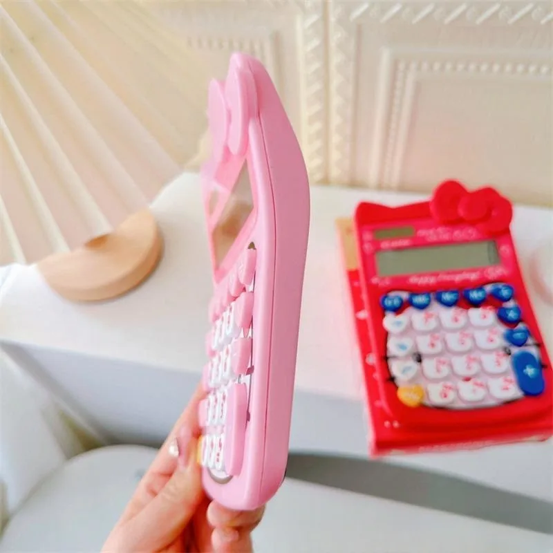 سانريو مرحبا كيتي أنيمي آلة حاسبة التعلم الشمسي آلة حاسبة الكمبيوتر الإلكترونية مدرسة مكتب الكرتون لوازم مكتبية هدية #2