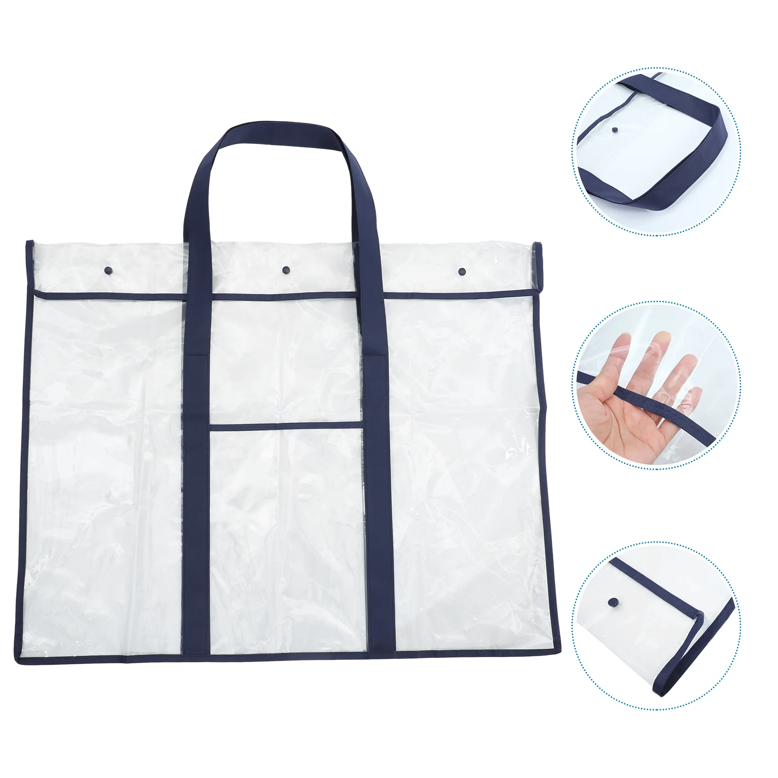 Bolsa para tablero de pintura, organizador de tela no tejida transparente para almacenamiento de suministros de arte, carpeta portadora portátil para artistas para ilustraciones